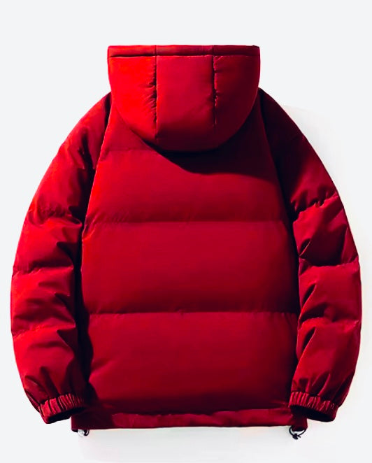 Red Wine Puffer Bubble Jacket