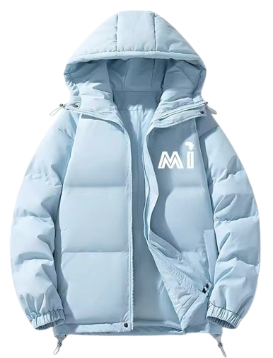 Light Blue  Puffer Bubble Jacket