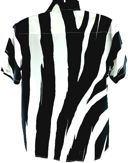 Unisex  Black and White Button up Shirt