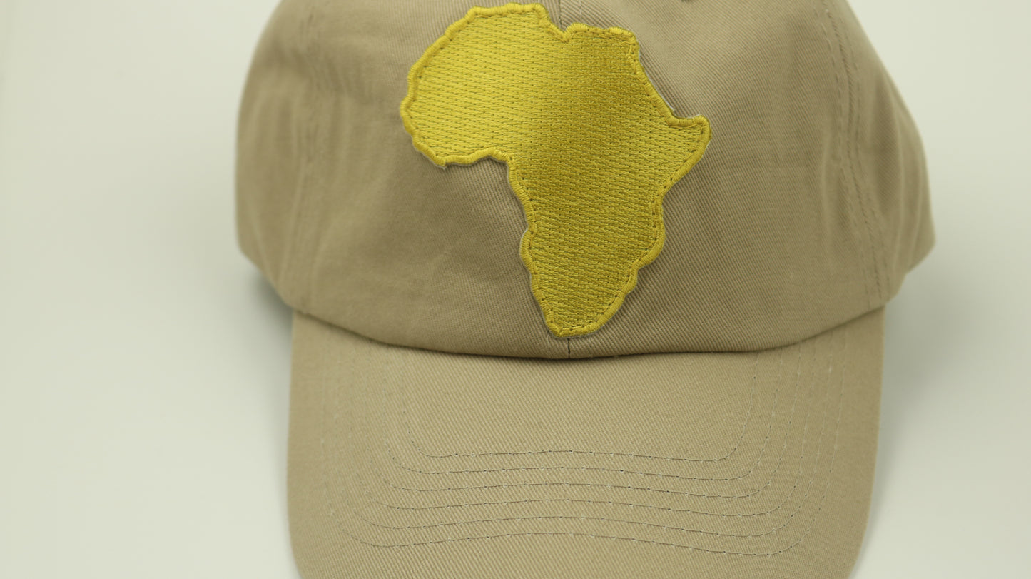 Motherland International khaki and Gold hatunisex hat