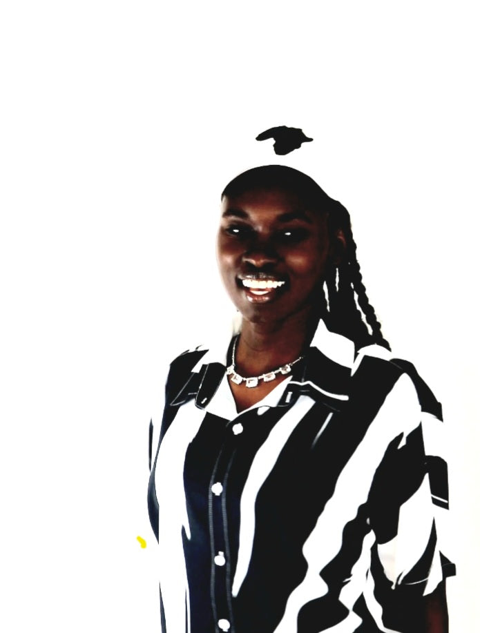 Unisex  Black and White Button up Shirt