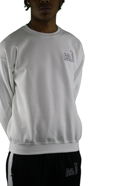 White/Black MI Sweatshirt/Sweatpants Set